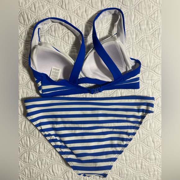 Boden Blue and White Striped Bikini - Picture 2 of 4